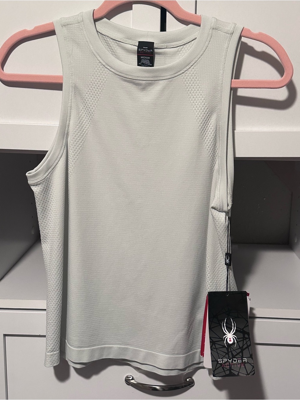 NWT Spyder Active Women’s Medium Gray Sleeveless Workout Tank Top